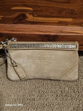Coach Suede Wristlet